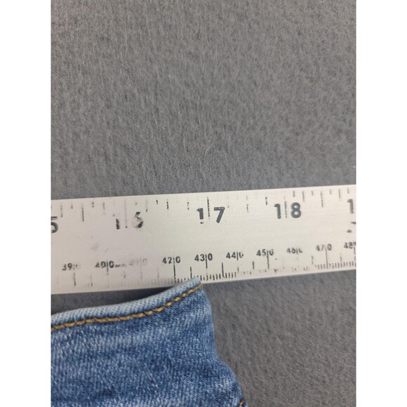 Judy Blue Jeans Womens 15 Blue Straight Fit Distressed Raw Hem Stretch Denim - Picture 6 of 13